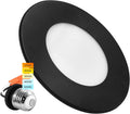 4 Inch LED Recessed Ceiling Light, 5 Color Selectable 2700K-5000K, Dimmable, 500 LM, Chrome F825270