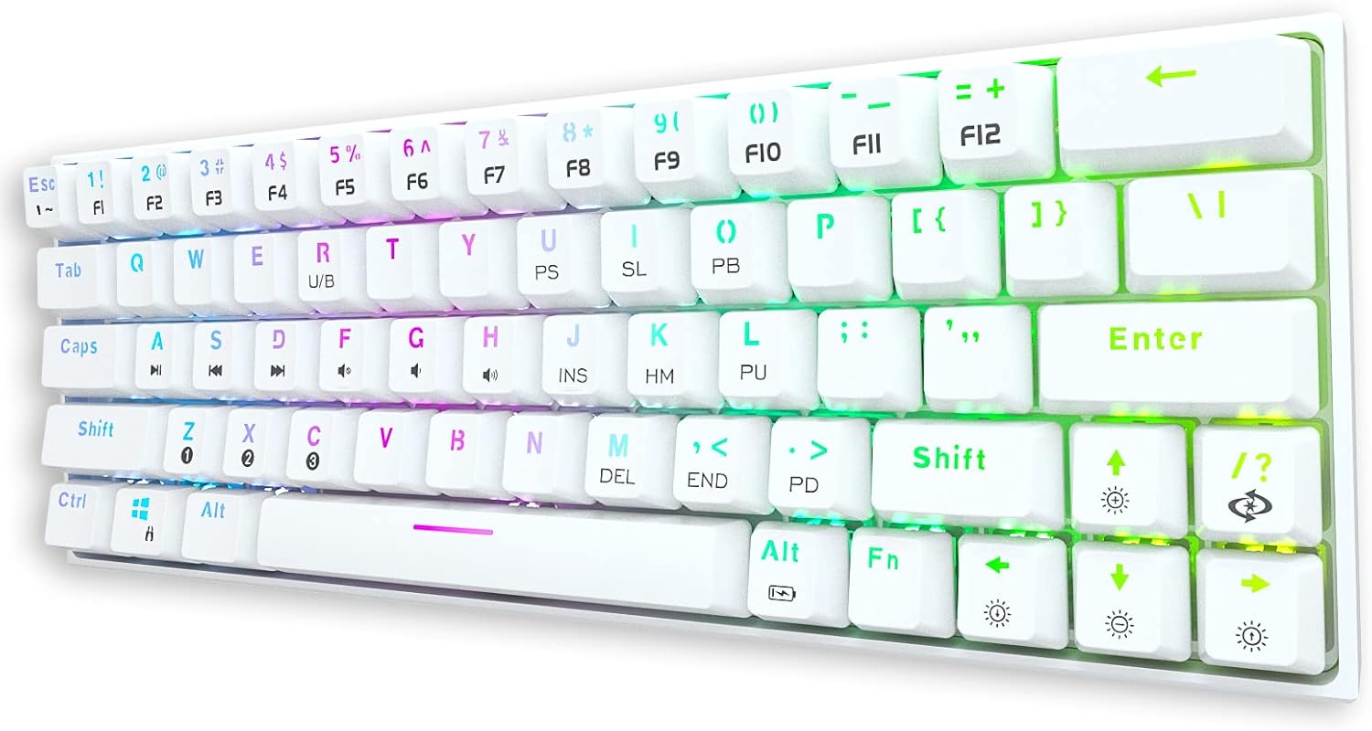 60% Wired Wireless RGB Bluetooth Mechanical Keyboard L702