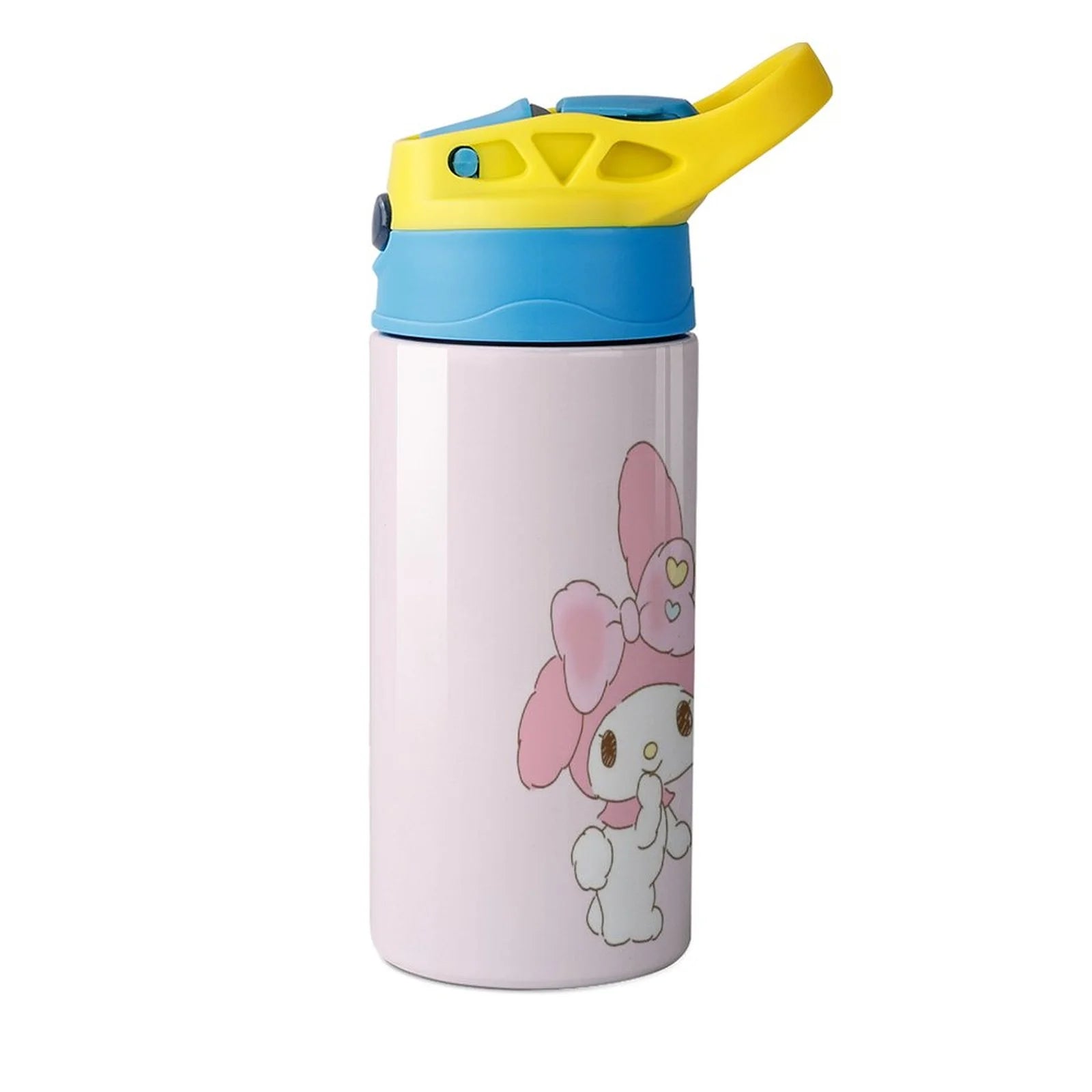 Pink Stainless Steel Children's Water Bottle With Straw O346