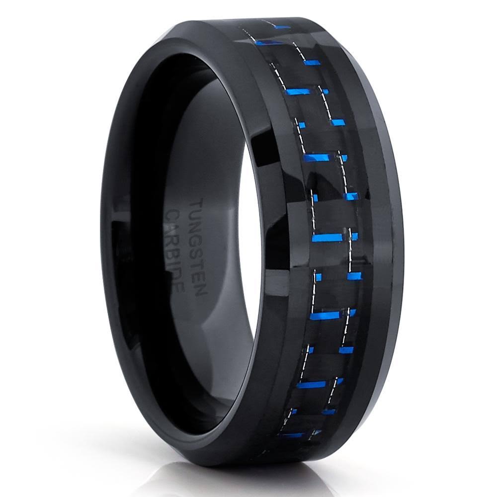 Black Tungsten Carbide Ring 8mm Q578