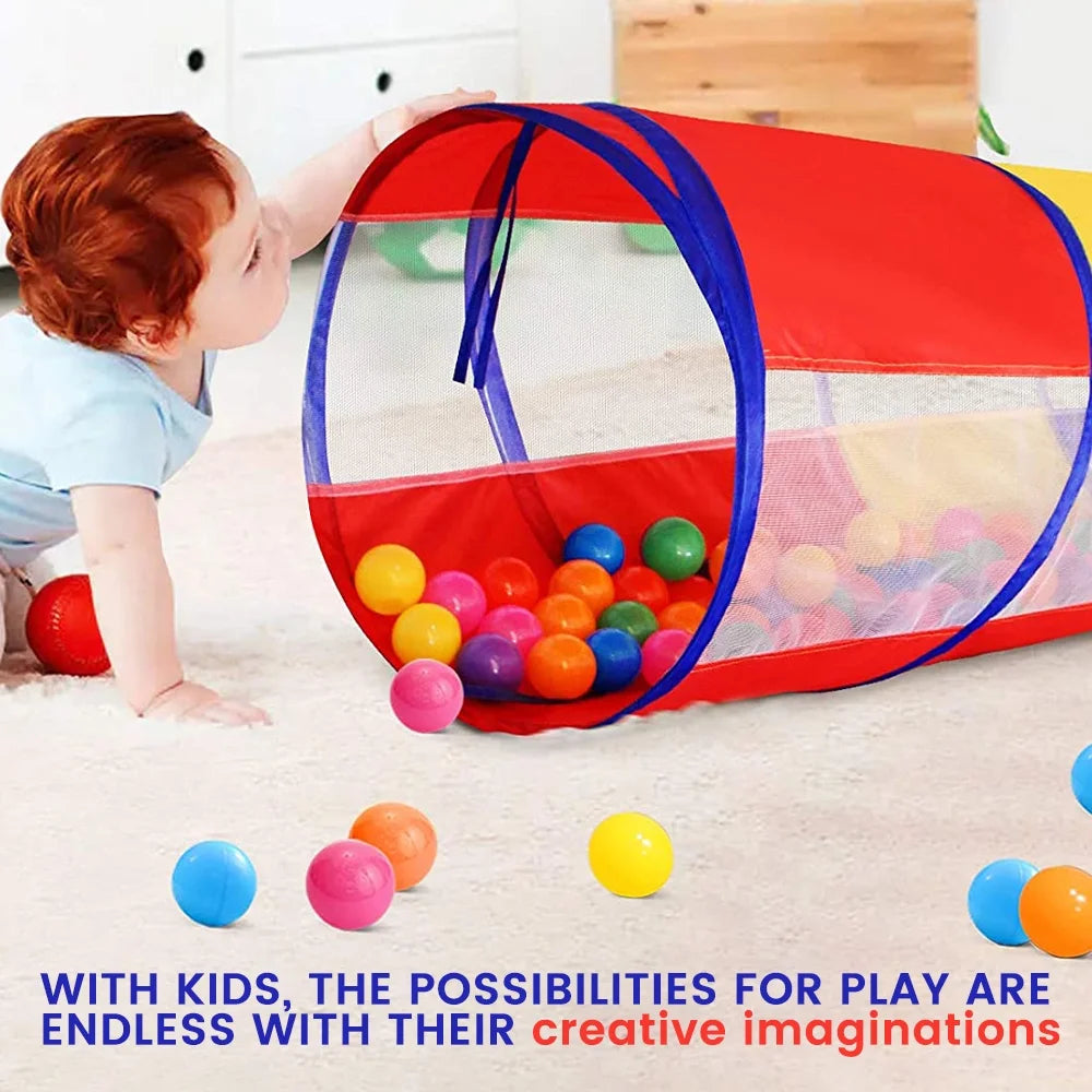 Kids Play Tent Crawl Tunnel and Ball Pit Set R755819