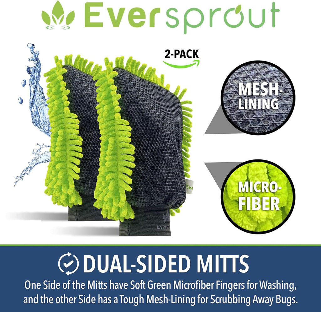 7-to-25 Foot Car Wash Kit with Extension Pole, Scrub Brush, Squeegee, Carwash Mitts, Microfiber Towels B69584