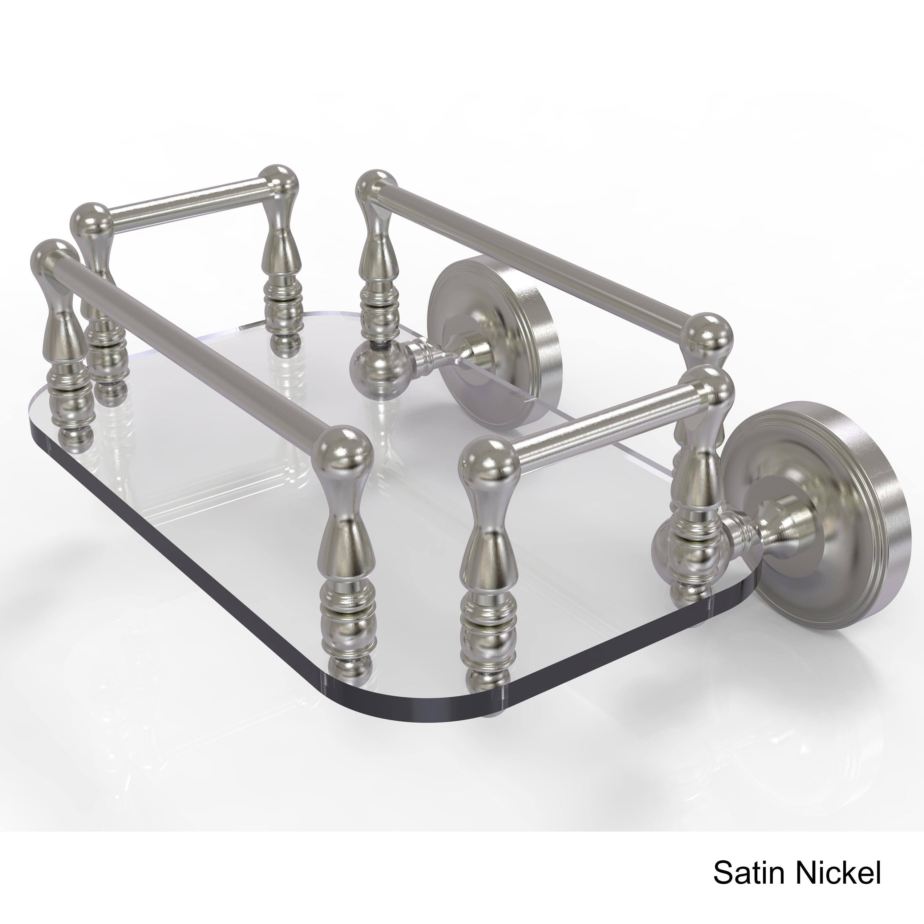 Antique Copper Wall Mounted Glass Guest Towel Tray D49588