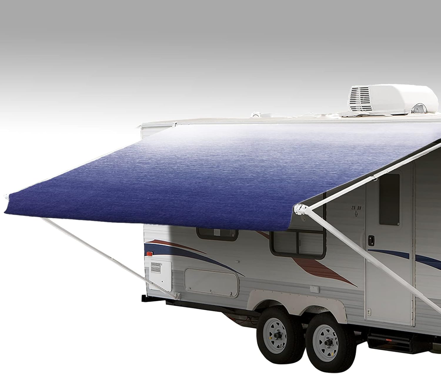 Charcoal 13' Weatherproof Vinyl RV Awning Fabric Replacement W86743