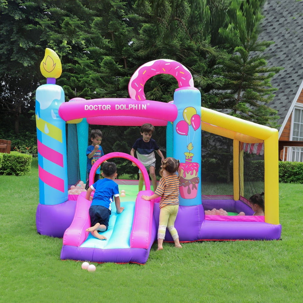 Inflatable Slide Bouncer House with Ball Pool and Storage Bag U420