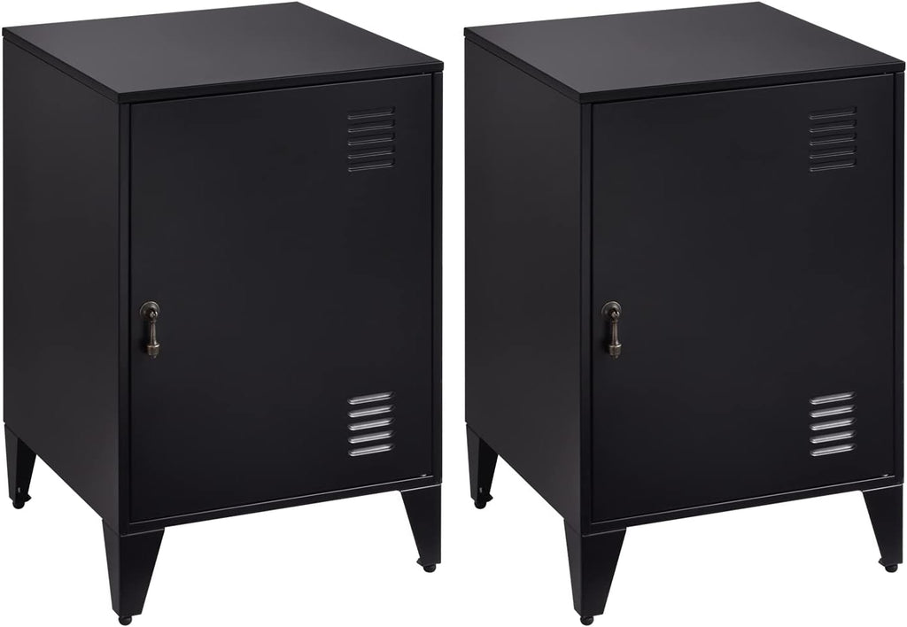 Grey Metal Night Stand with 1 Door I975