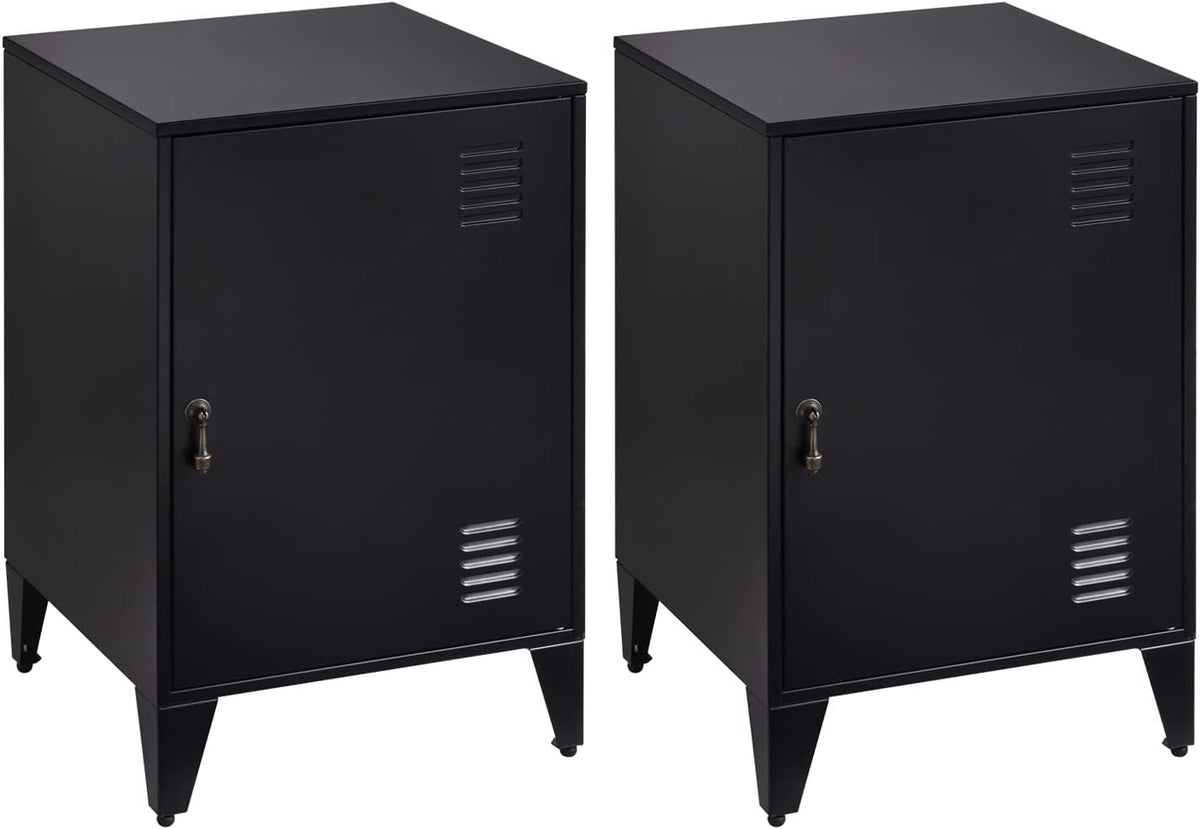 Grey Metal Night Stand with 1 Door I975