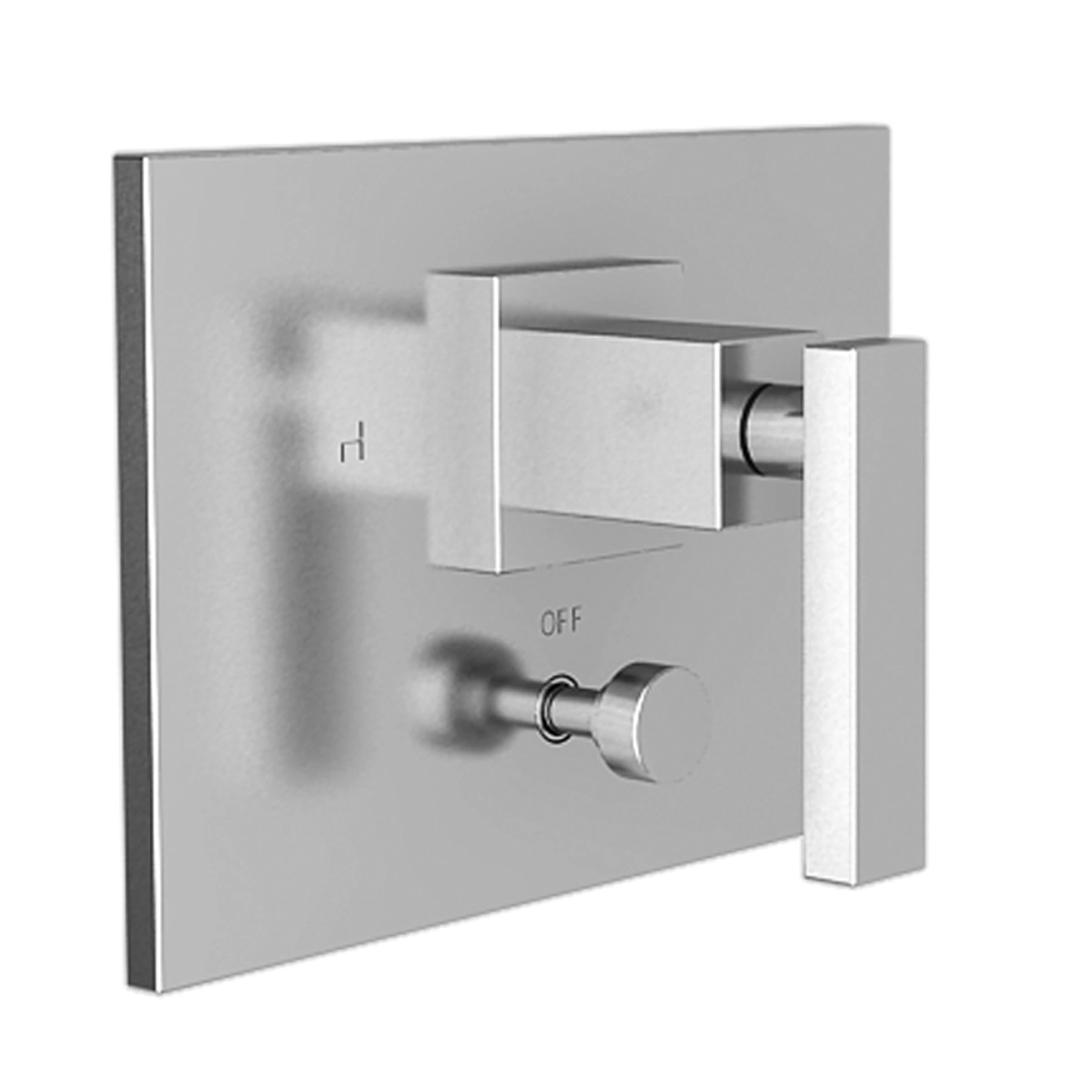 Balanced Pressure Tub & Shower Diverter Plate with Handle Polished Chrome G2042