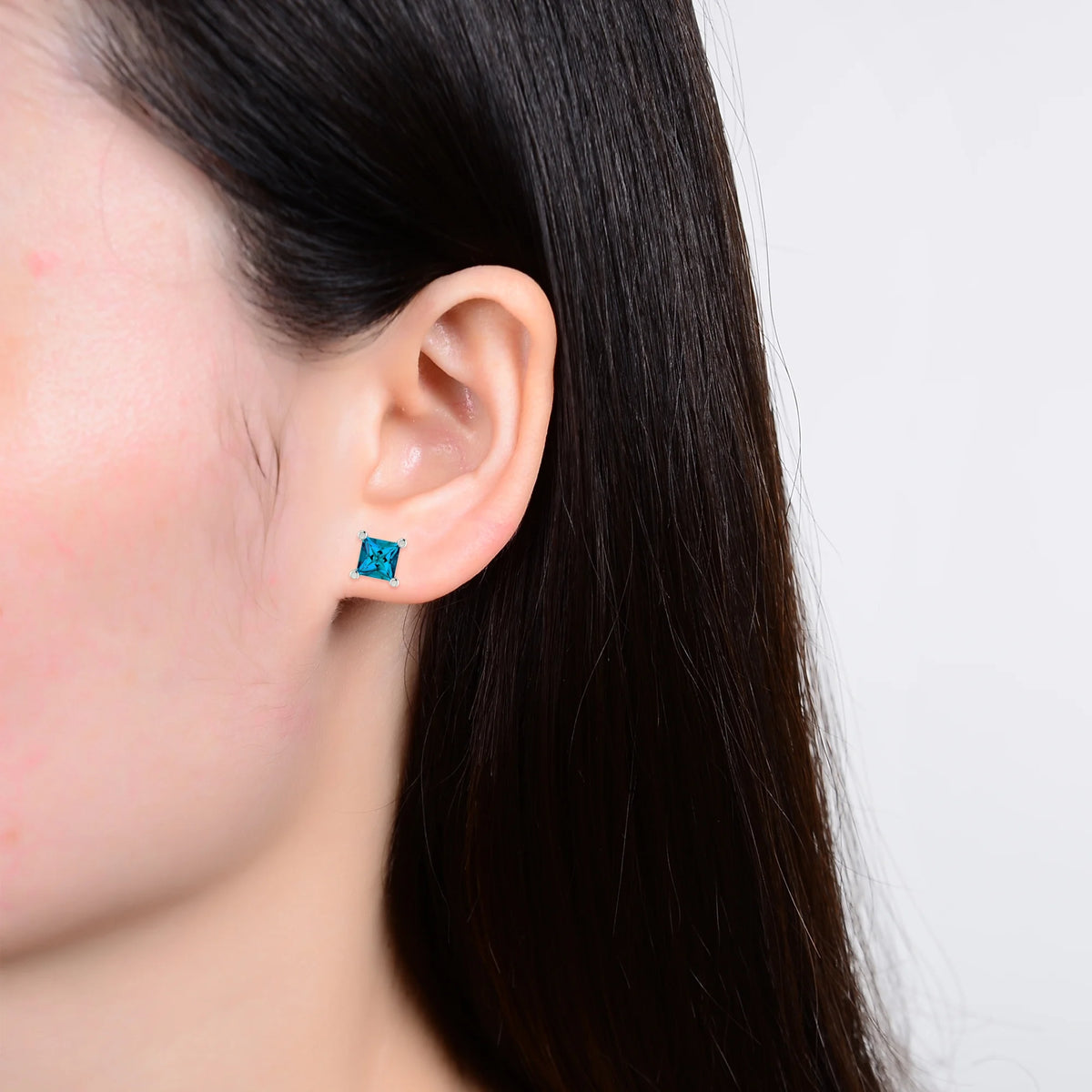 Natural Blue Diamond Stud Earrings V5129